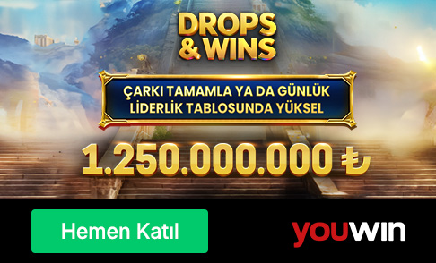 Drop & Wins bonusu ile çarkları tamamlayın ve ödüllere ulaşın